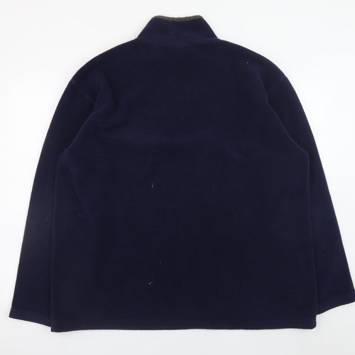 Next Men’s Blue Fleece 1/4 Zip Pullover Sweatshirt XL