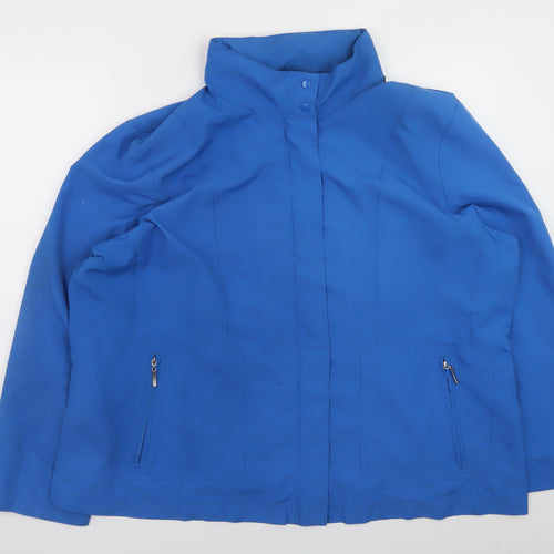 Damart Mens Blue XL Mid-Length Water Resistant Lined Jacket