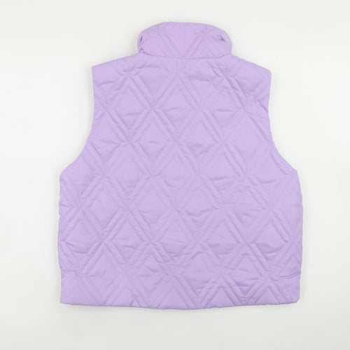 Primark Cares Women's Purple Quilted Waistcoat Size S Lightweight Gilet