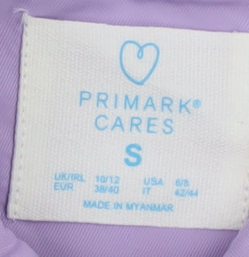 Primark Cares Women's Purple Quilted Waistcoat Size S Lightweight Gilet