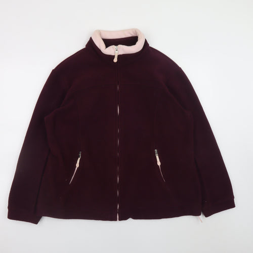 Marks and Spencer Women's Purple Fleece Jacket Size 16