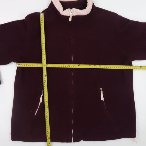 Marks and Spencer Women's Purple Fleece Jacket Size 16