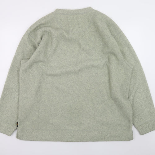 JCB Mens Grey V-Neck Pullover Sweatshirt XL Polyester Viscose