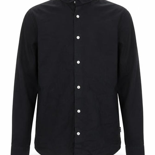 ONLY & SONS Men's Black Regular Fit Long Sleeve Band Collar Button-Up Shirt M
