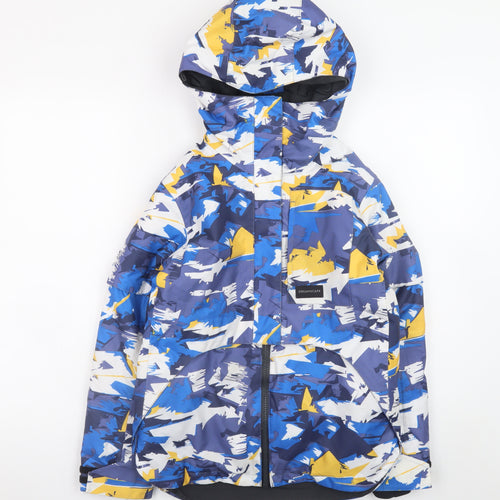 Decathlon Boys Multicoloured 10 Years Ski Jacket Waterproof Hooded Winter
