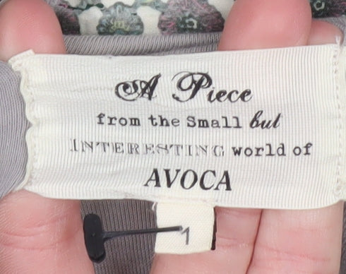 Avoca Womens Green Floral Hooded Rain Coat Size 10 Button Waterproof Jacket