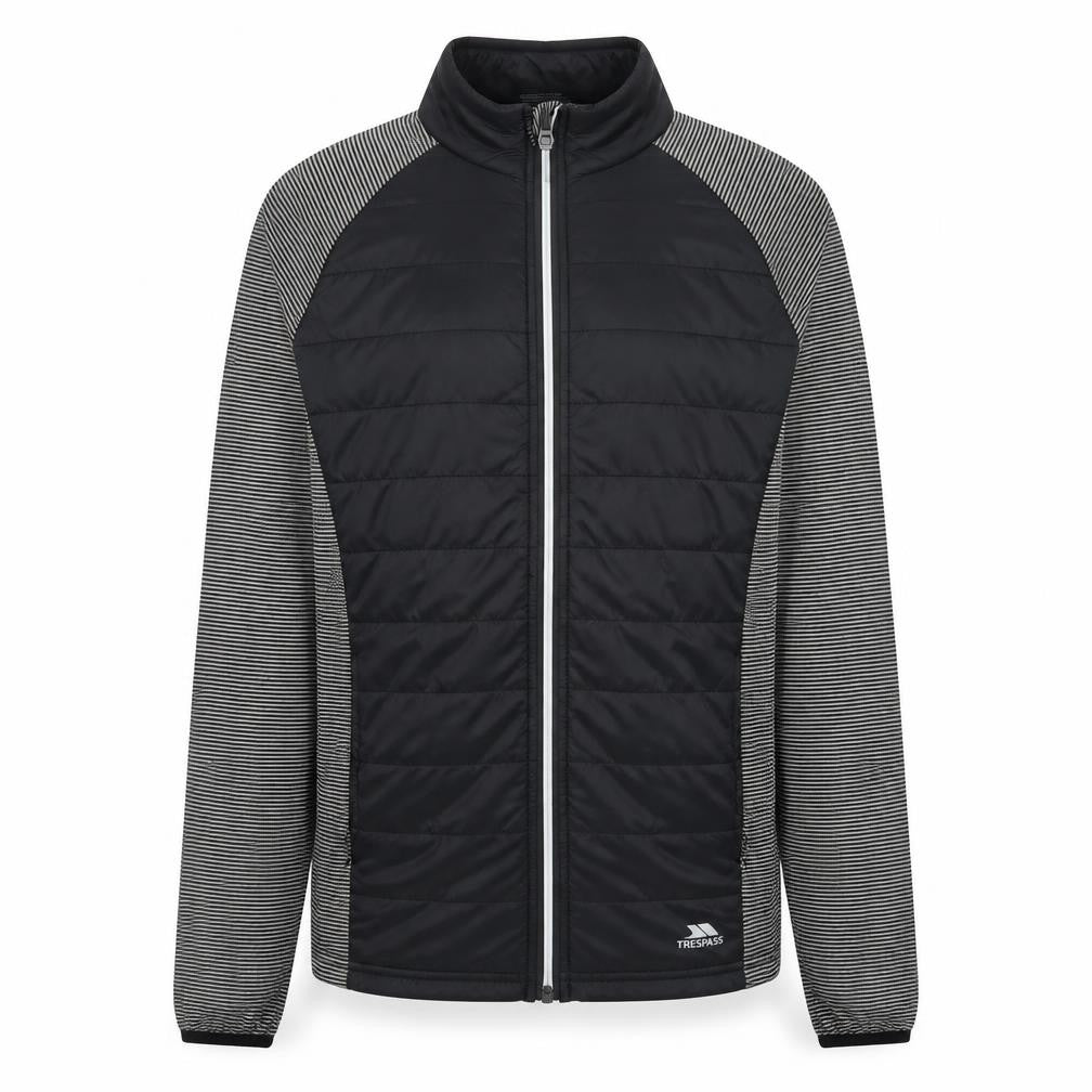 Front view of Trespass Men's Black Softshell Jacket M Lightweight Outdoor