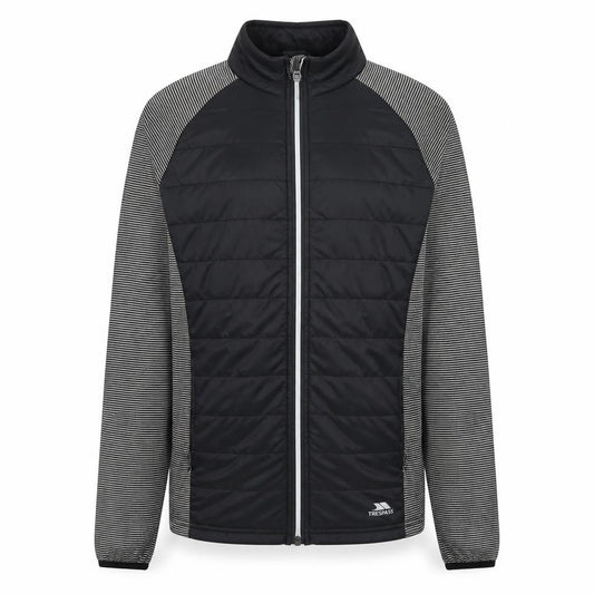 Front view of Trespass Men's Black Softshell Jacket M Lightweight Outdoor