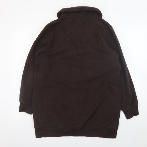 Lands' End Women's Brown Mid-Length Knit Coatigan Size M