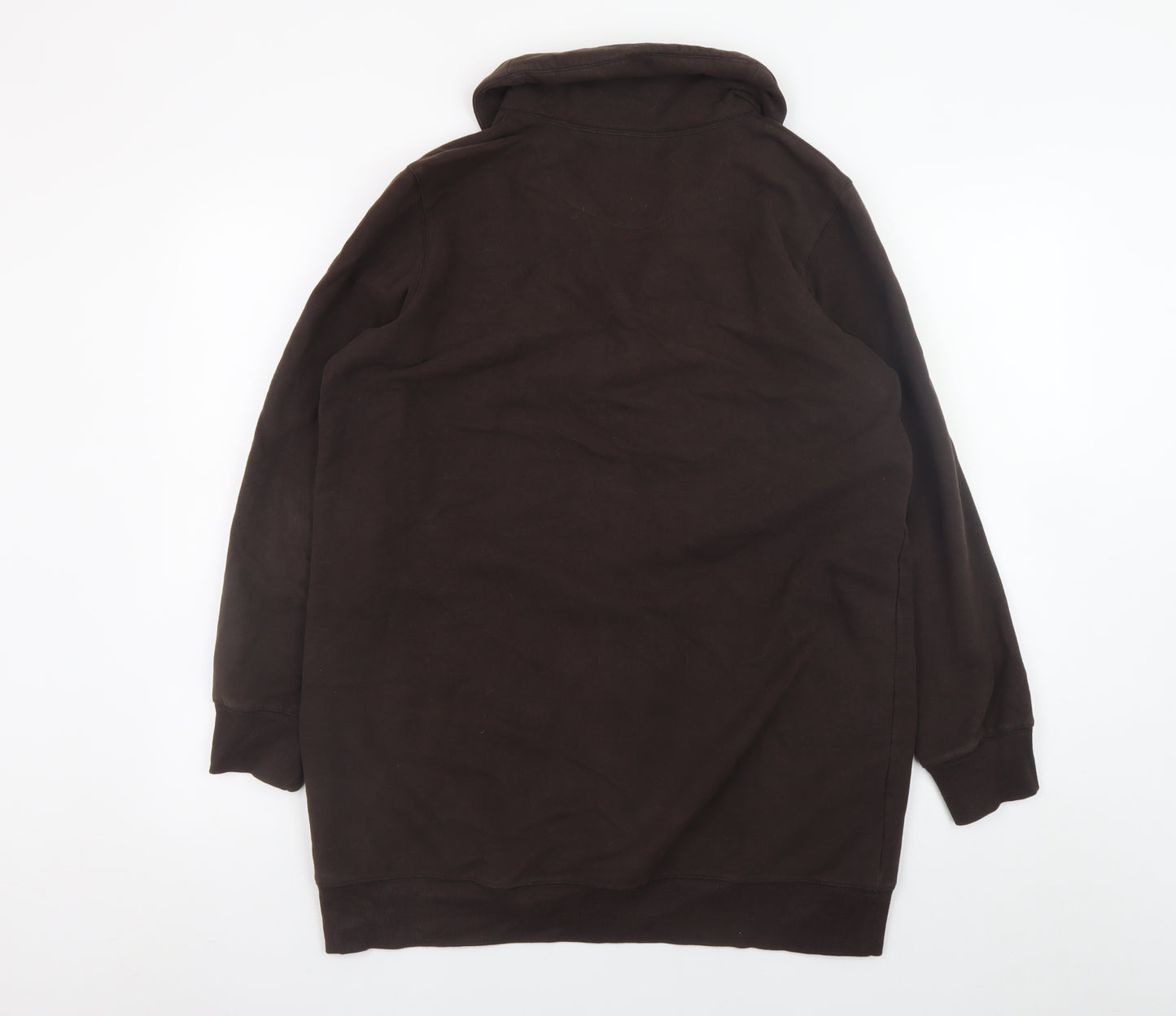 Lands' End Women's Brown Mid-Length Knit Coatigan Size M