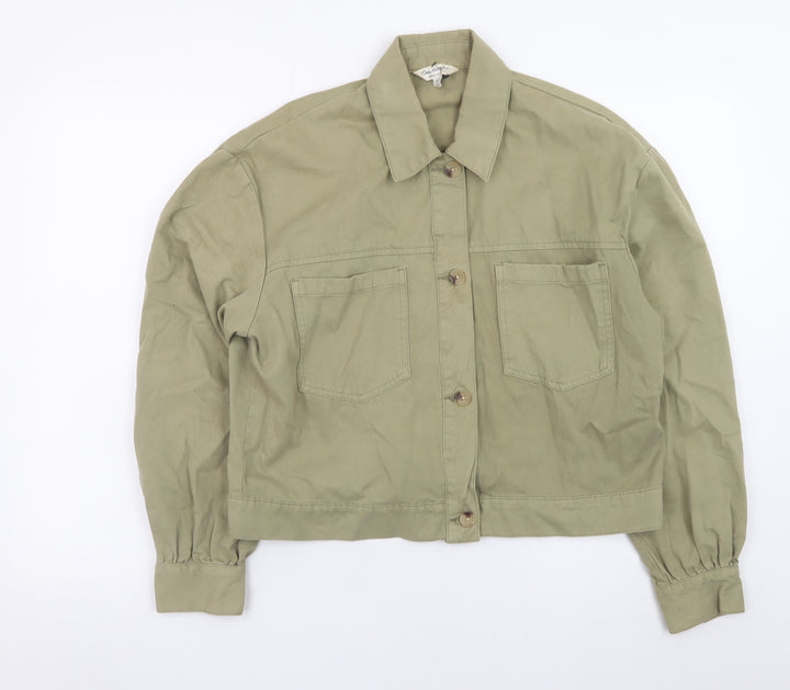 Miss Selfridge Women’s Green Cotton Basic Jacket UK 12