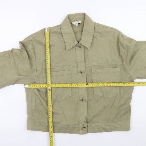 Miss Selfridge Women’s Green Cotton Basic Jacket UK 12