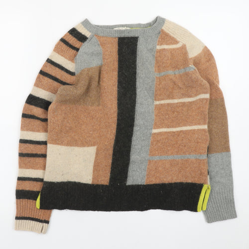 White Stuff Women's Multicoloured Wool Knit Jumper UK 10