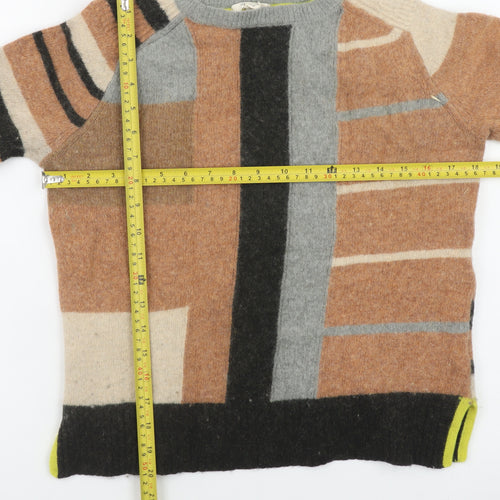 White Stuff Women's Multicoloured Wool Knit Jumper UK 10