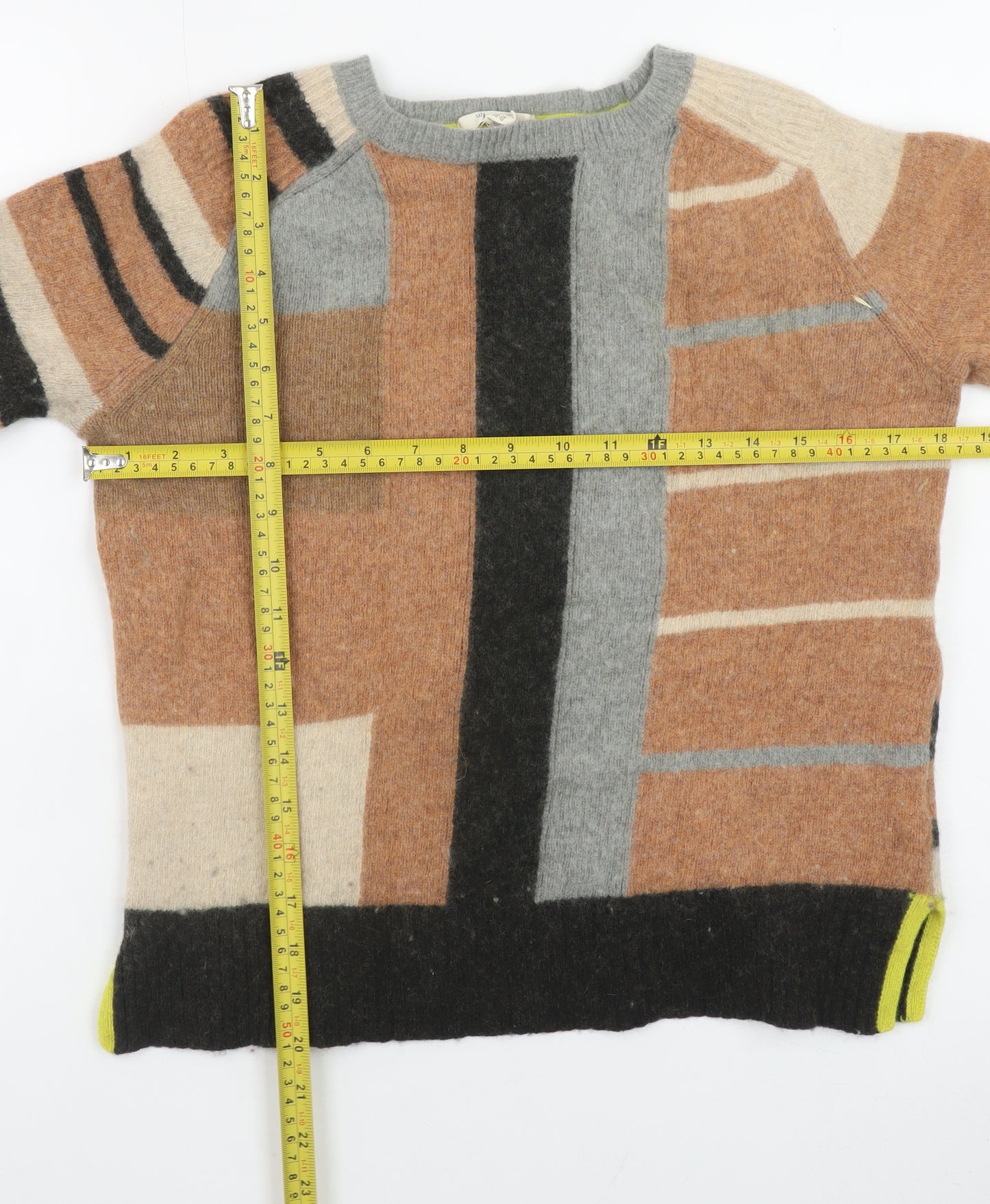 White Stuff Women's Multicoloured Wool Knit Jumper UK 10