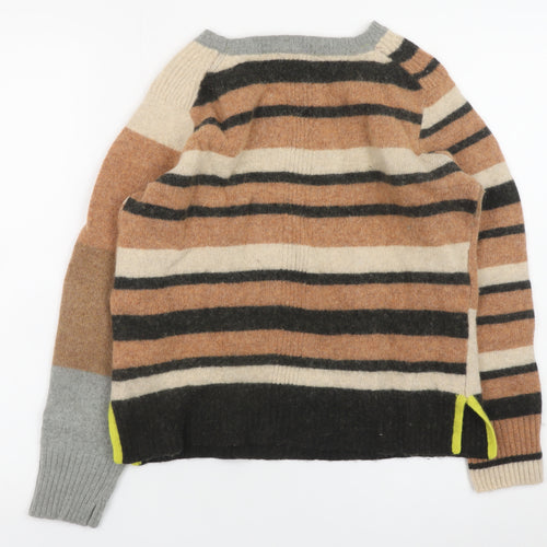 White Stuff Women's Multicoloured Wool Knit Jumper UK 10