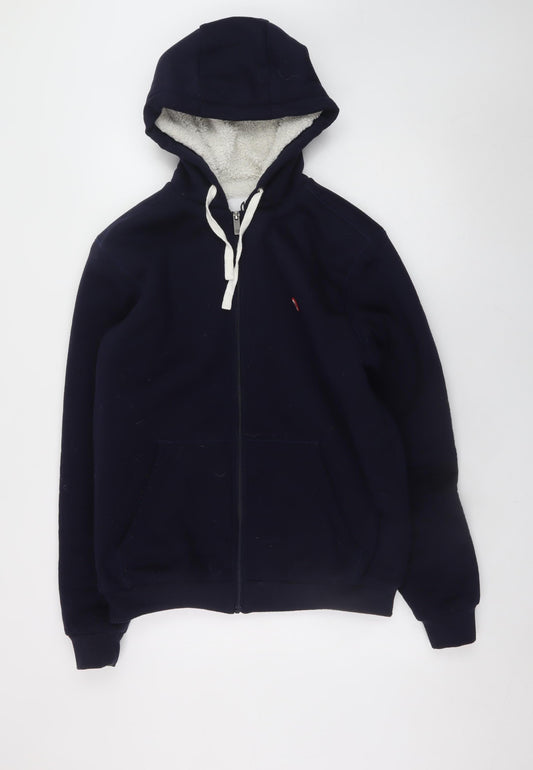 Nordam Men's Blue Full Zip Fleece Hoodie Size M