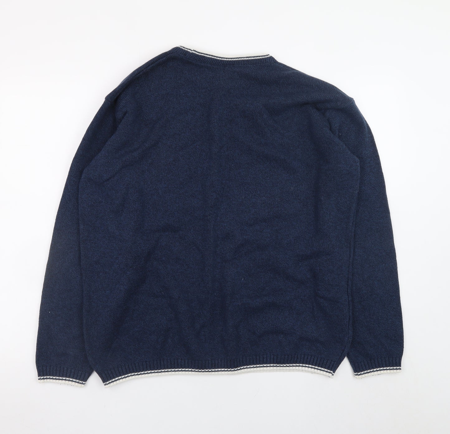 Burton Menswear Blue Crew Neck Knit Jumper XL Men’s Pullover