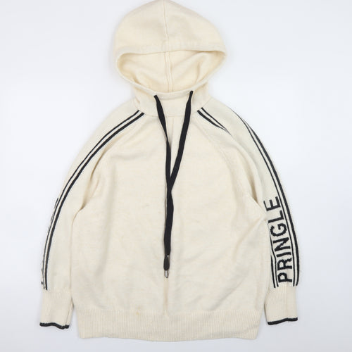 Pringle of Scotland x H&M Men's Ivory Hooded Pullover Jumper Size S