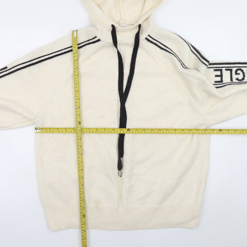Pringle of Scotland x H&M Men's Ivory Hooded Pullover Jumper Size S