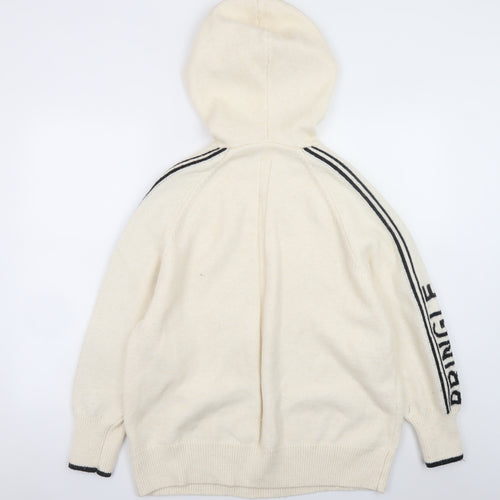 Pringle of Scotland x H&M Men's Ivory Hooded Pullover Jumper Size S