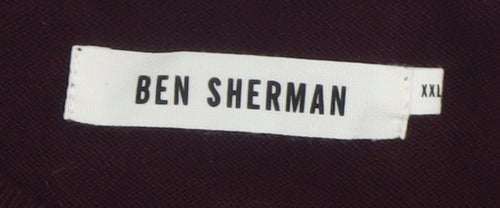 Ben Sherman Men's Brown 2XL Cotton Crew Neck Pullover Jumper