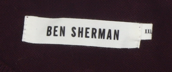 Ben Sherman Men's Brown 2XL Cotton Crew Neck Pullover Jumper
