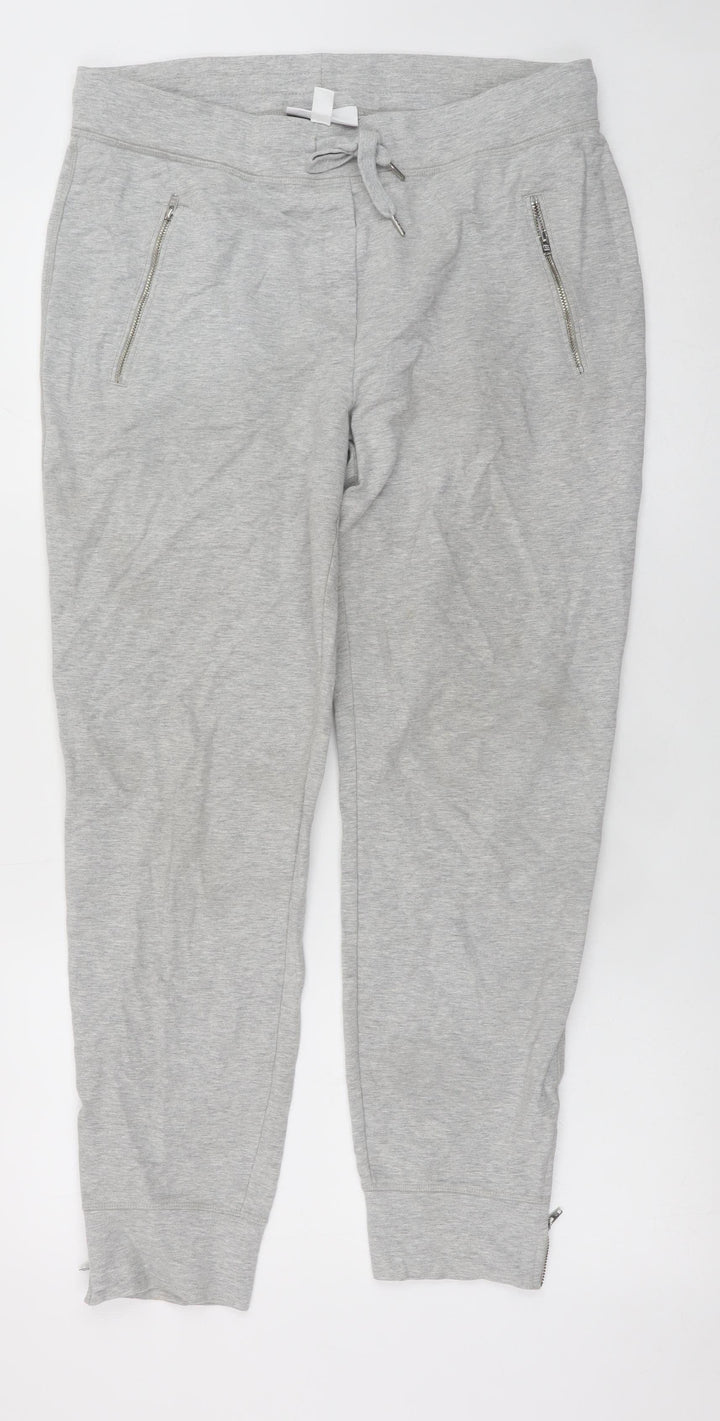 The White Company Men Grey Cotton Jogger Trousers M