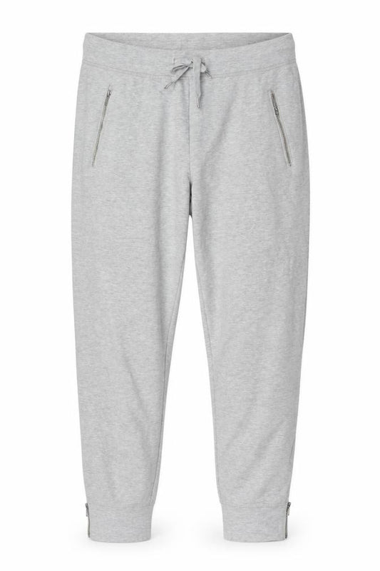 Front view of The White Company Men Grey Cotton Jogger Trousers M