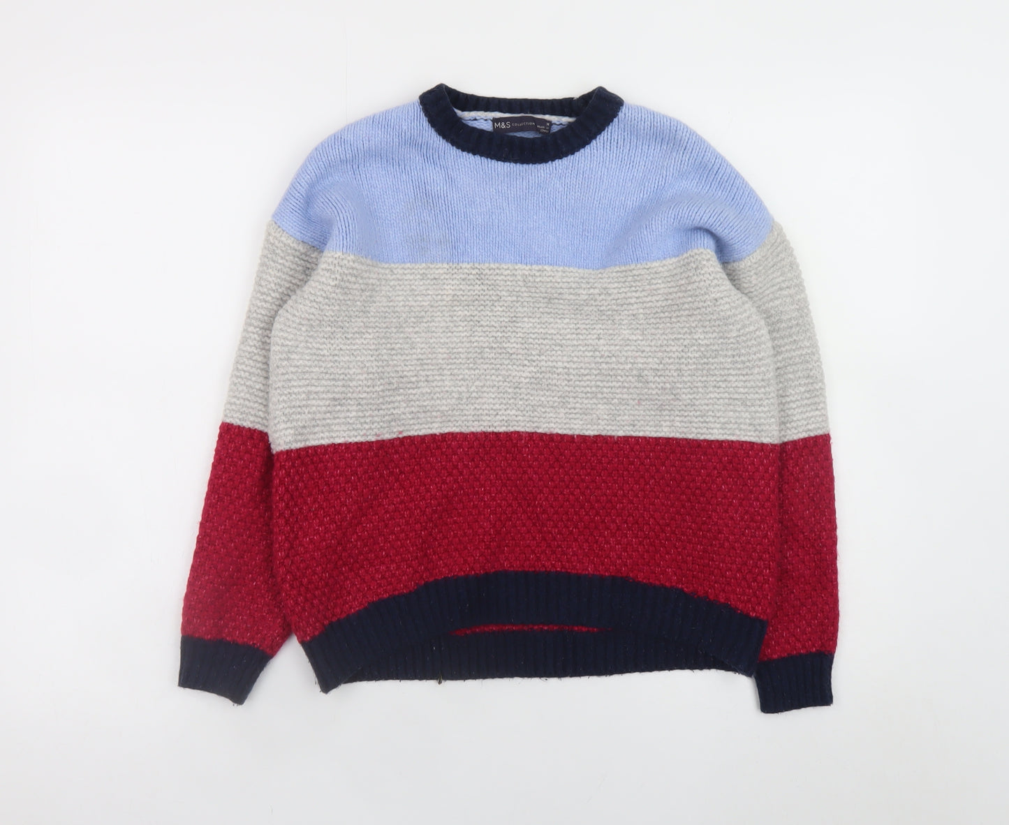Marks and Spencer Women’s Multicoloured Knit Pullover Jumper M