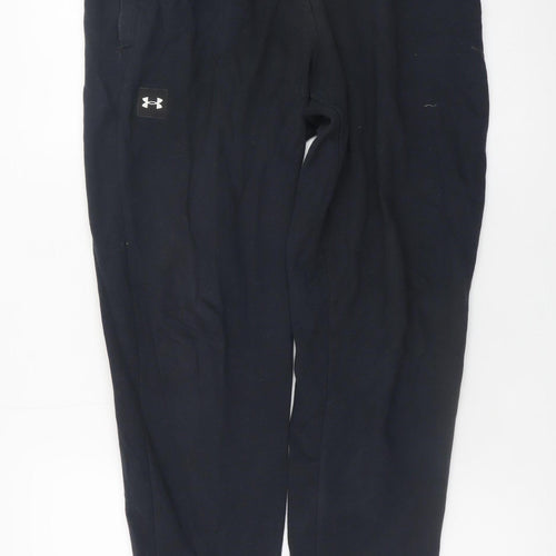 Under Armour Mens Black Jogger Trousers Size M Relaxed Fit