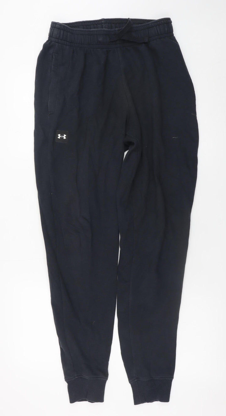 Under Armour Mens Black Jogger Trousers Size M Relaxed Fit