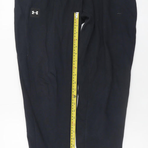 Under Armour Mens Black Jogger Trousers Size M Relaxed Fit