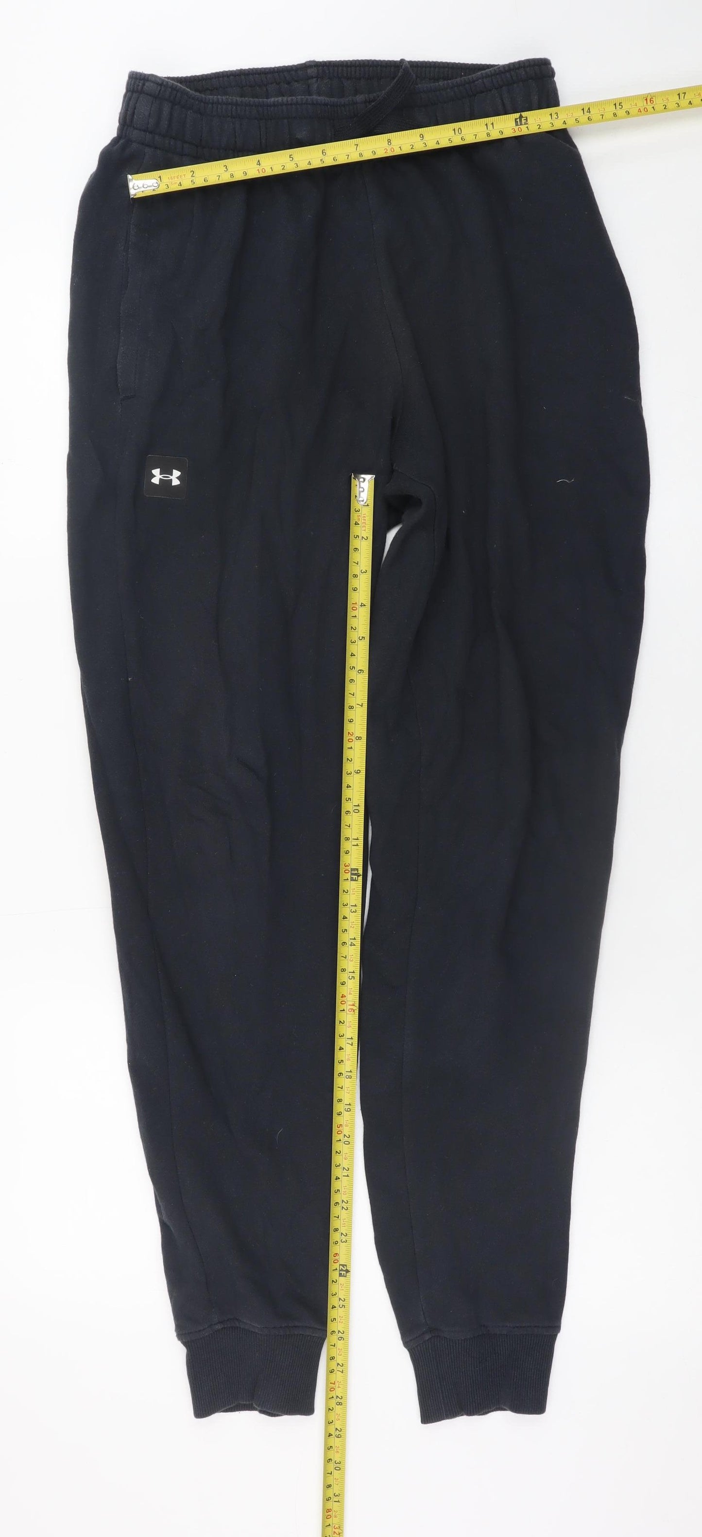 Under Armour Mens Black Jogger Trousers Size M Relaxed Fit