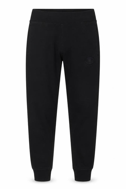 Front view of Champion Men's Black Jogger Trousers S Comfortable Sportswear