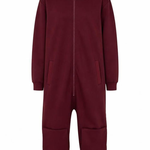MAN Burgundy Hooded One Piece Men's 2XL Zip Nightwear