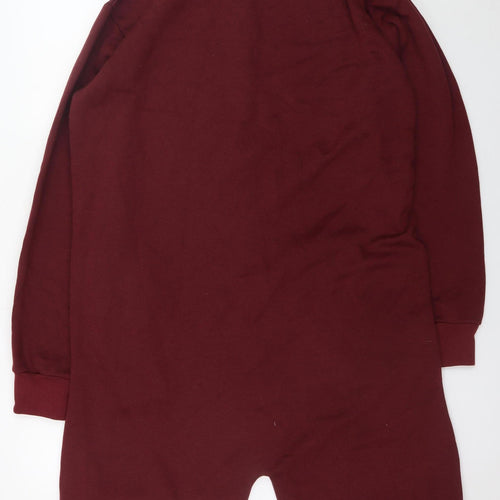MAN Burgundy Hooded One Piece Men's 2XL Zip Nightwear