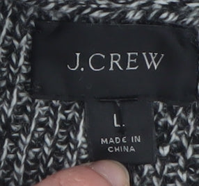 J.Crew Men's Grey Wool Blend Chunky Knit Cardigan L