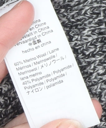 J.Crew Men's Grey Wool Blend Chunky Knit Cardigan L