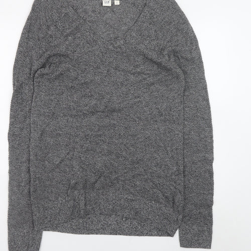 GAP Men's Grey V-Neck Knit Pullover Jumper Size M