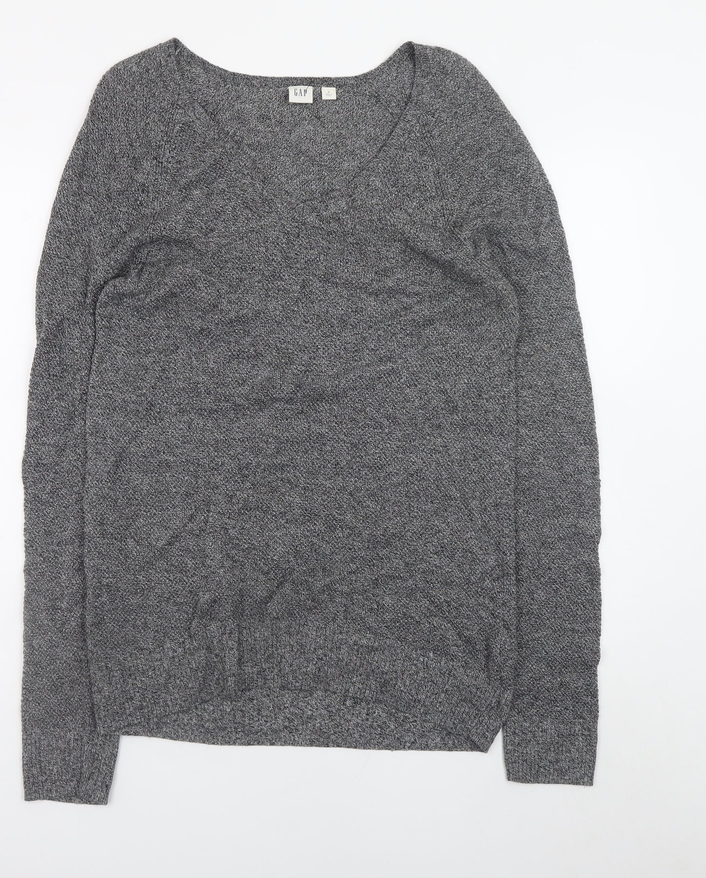 GAP Men's Grey V-Neck Knit Pullover Jumper Size M