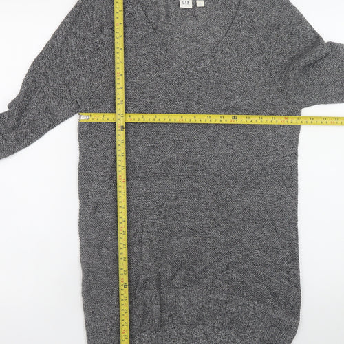 GAP Men's Grey V-Neck Knit Pullover Jumper Size M