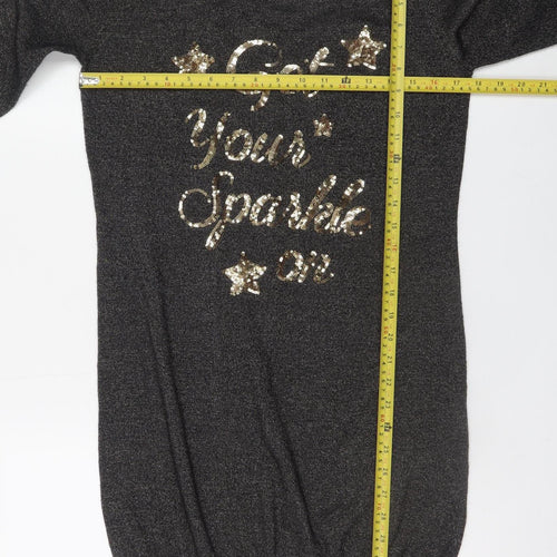 Lipsy Women’s Black Sequin Jumper Dress Size 12