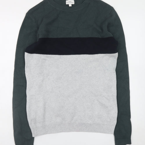 Next Womens Multicoloured Cotton Knit Crew Neck Pullover Jumper M