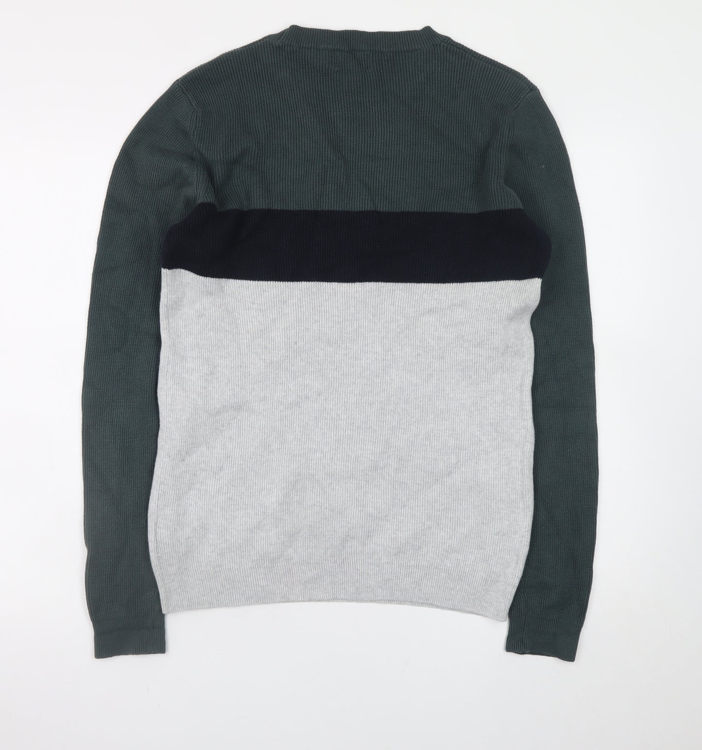 Next Womens Multicoloured Cotton Knit Crew Neck Pullover Jumper M