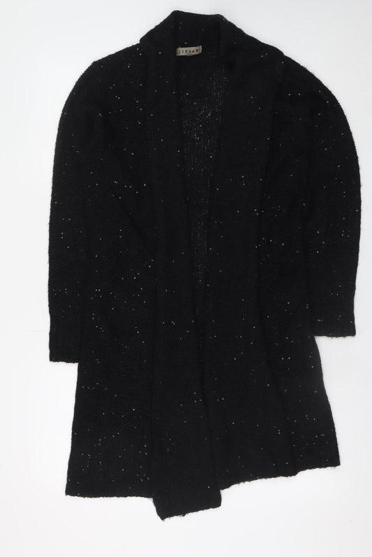 Jigsaw Women's Black Sequin Knit Long Sleeve Cardigan Size S
