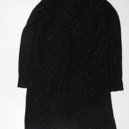Jigsaw Women's Black Sequin Knit Long Sleeve Cardigan Size S