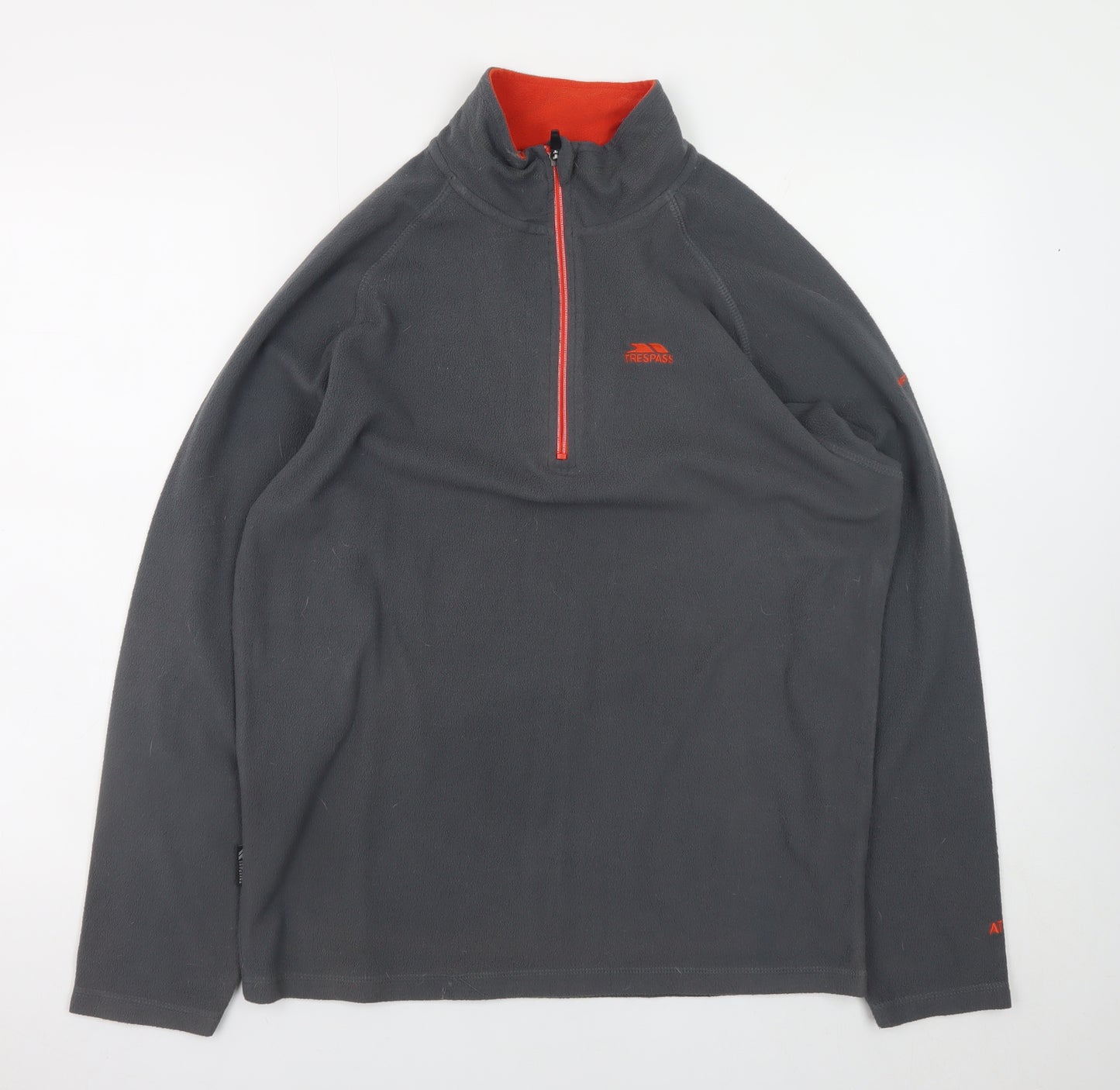 Trespass Men's Grey Fleece 1/4 Zip Pullover Sweatshirt Size M