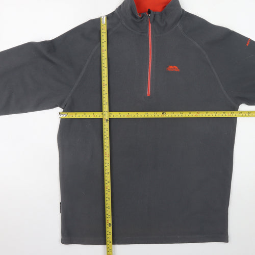 Trespass Men's Grey Fleece 1/4 Zip Pullover Sweatshirt Size M