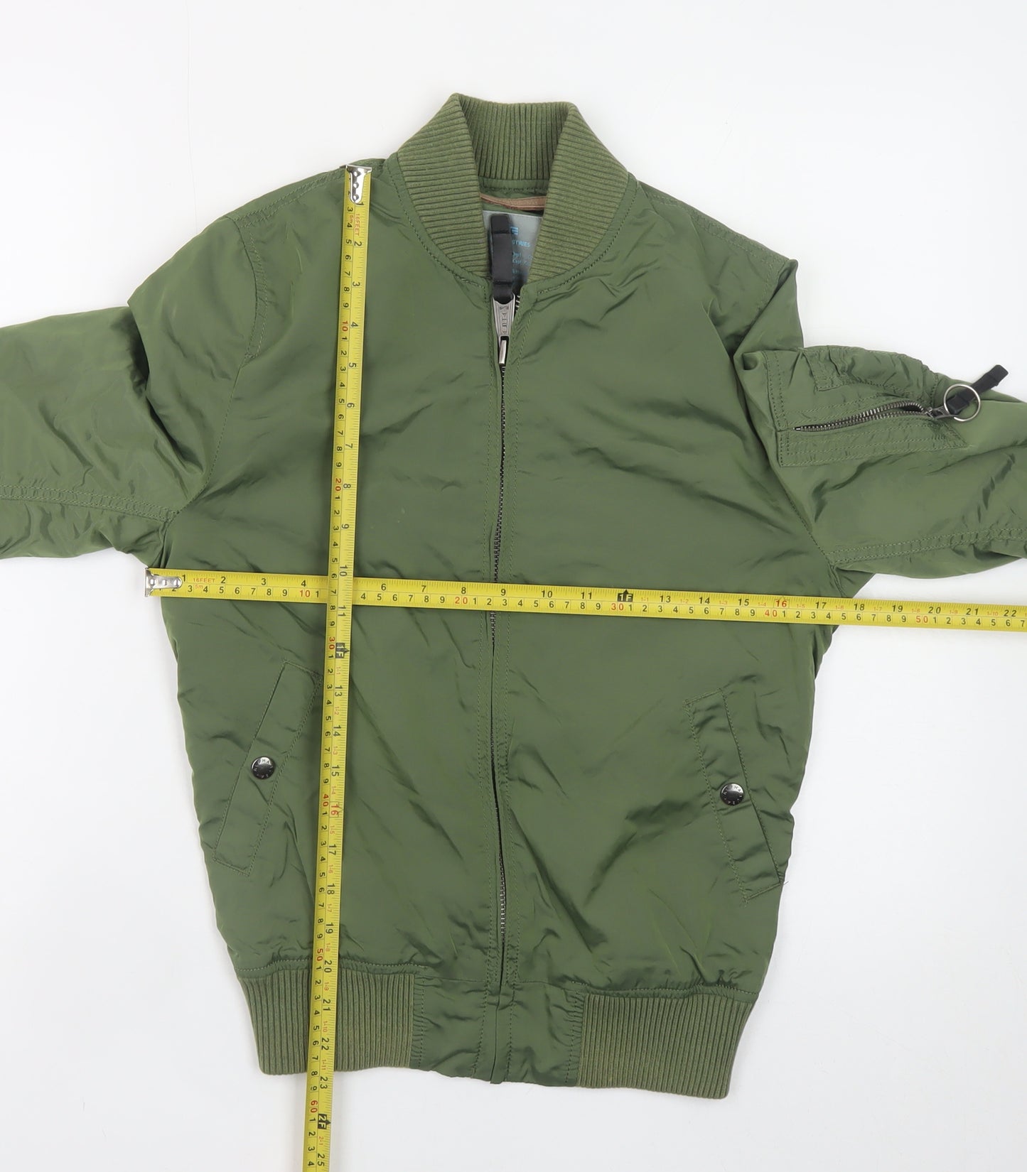 Alpha Industries Men's Green Bomber Jacket Size S Military Style